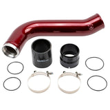 Wehrli 20-24 Chevrolet 6.6L L5P Duramax Passenger Side 3.5in Intercooler Pipe - WCFab Red - WCF100381-RED