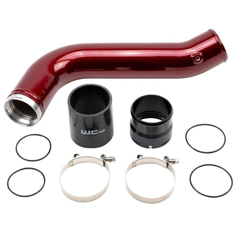 Wehrli 20-24 Chevrolet 6.6L L5P Duramax Passenger Side 3.5in Intercooler Pipe - Candy Red - WCF100381-CR