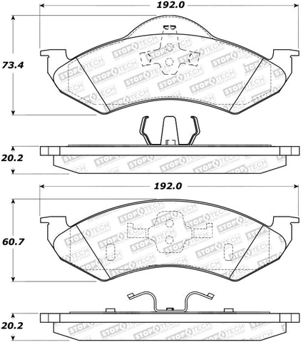 StopTech Street Select Brake Pads - 305.08200