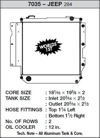 CSF 05-06 Jeep Wrangler Radiator - 7035