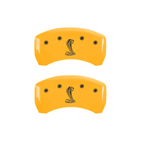 MGP 4 Caliper Covers Engraved Front & Rear Oval Logo/Ford Yellow Finish Black Char 2008 Ford F-150 - 10009SFRDYL