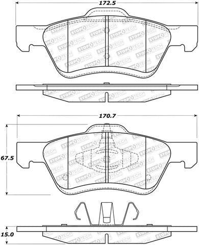 StopTech Street Brake Pads - 308.10470