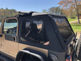 Rampage 18-21 Jeep Wrangler (JL) Unlimited Frameless TrailView Fastback Soft Top Kit - Black Diamond - 139535