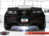 AWE Tuning 14-19 Chevy Corvette C7 Z06/ZR1 (w/o AFM) Track Edition Axle-Back Exhaust w/Chrome Tips - 3020-42073