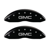 MGP 4 Caliper Covers Engraved Front & Rear GMC Black finish silver ch - 34015SGMCBK