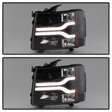 Spyder Chevy Silverado 1500 07-13 Version 3 Projector Headlights - Black PRO-YD-CS07V3-LBDRL-BK - 5083609