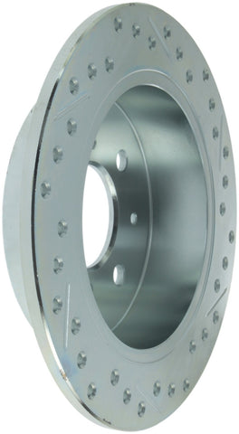 StopTech Select Sport 92-00 Honda Civic Drilled and Slotted 1-Piece Rear Passenger Side Brake Rotor - 227.40017R