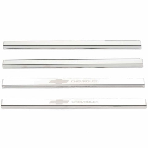 Putco 14-18 Chevy Silv LD - Regular Cab w/ CHEVROLET Etching (4pcs) SS Door Sills - 95171GM-1