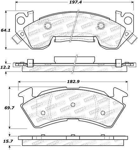 StopTech Street Brake Pads - Rear - 308.06140