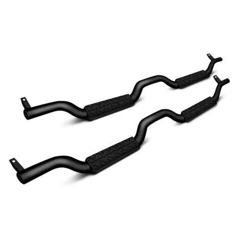 Rampage 2007-2018 Jeep Wrangler(JK) Unlimited Side Bar Drop Step Slimline - Black - 26628