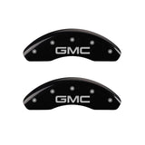 MGP 4 Caliper Covers Engraved Front & Rear GMC Black finish silver ch - 34002SGMCBK