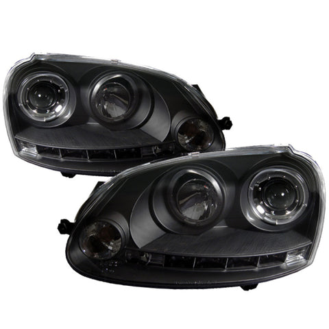 Spyder Volkswagen GTI 06-09/Jetta 06-09 Halogen Model Only - LED Halo DRL Black PRO-YD-VG06-HL-BK - 5012098