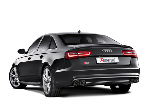 Akrapovic 13-17 Audi S6 Avant/Limousine (C7) Evolution Line Cat Back (Titanium) w/ Carbon Tips - S-AU/TI/6H