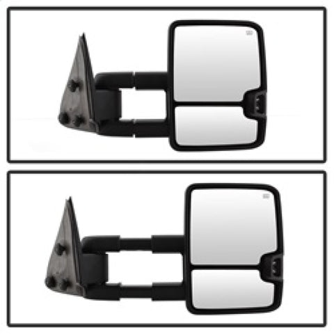 xTune Chevy Silverado 03-06 G2 Heated Amber LED Signal Telescoping Mirrors MIR-CS03S-G2-PWH-AM-SET - 9936685