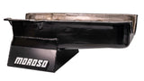 Moroso 86-Up Chevrolet SBC (w/1 Piece Rear Main Seal) Wet Sump 7qt 8.25in Steel Oil Pan - Black - 20206