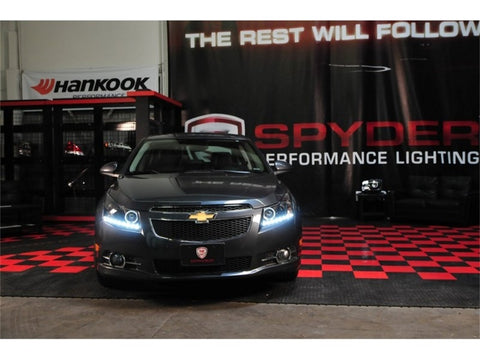 Spyder Chevy Cruze 11-14 Projector Headlights LED Halo -DRL Blk High H1 Low H7 PRO-YD-CCRZ11-DRL-BK - 5037916