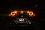 DV8 Offroad 2018+ Jeep JL Grill Amber Marker Lights - GRJL-02