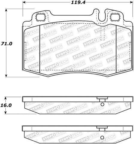 StopTech Sport Brake Pads w/Shims and Hardware - Rear - 309.08472