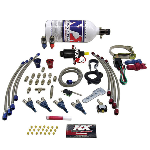 Nitrous Express 4 Cyl Piranha Nitrous Kit (For EFI Applications) w/2lb Bottle - 60007P