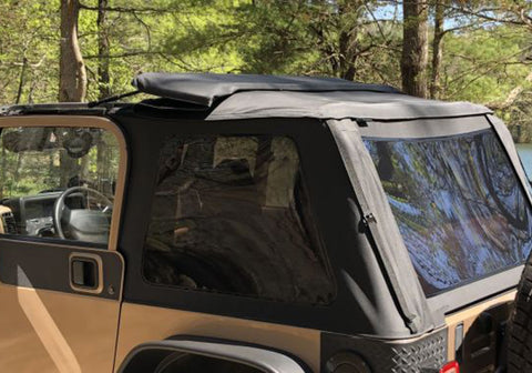 Rampage 18-21 Jeep Wrangler (JL) Unlimited Frameless TrailView Fastback Soft Top Kit - Black Diamond - 139535