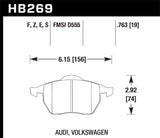 Hawk HT-10 Audi/Volkswagen Race Front Brake Pads - HB269S.763