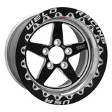 Weld S71 15x14.33 / 5x4.5 BP / 5.5in. BS Black Wheel (Medium Pad) - Black Single Beadlock MT - 71MB514A55F
