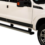 Putco 17-20 Ford SuperDuty Super Crew 6.5ft Box - 12pcs - 4.25in Wide Black Platinum Rocker Panels - 9751460BP