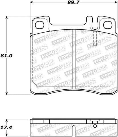 StopTech Street Brake Pads - Front - 308.05780