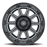 ICON Recoil 20x10 6x5.5 -24mm Offset 4.5in BS Gloss Black Milled Spokes Wheel - 6220108345GBMW