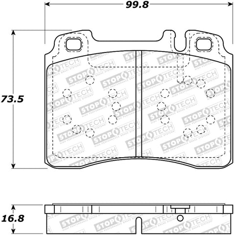 StopTech Street Brake Pads - Front - 308.05610