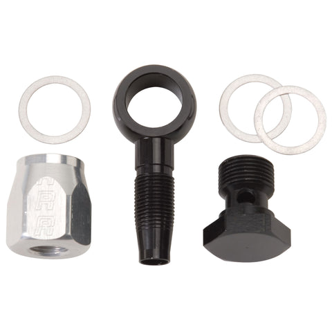 Russell Performance -6 AN Carb Banjo Adapter Fitting (Black) - 640233