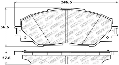 StopTech Street Select Brake Pads - Front - 305.12110