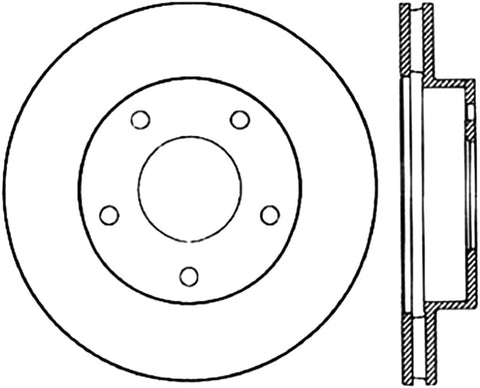 StopTech Slotted & Drilled Sport Brake Rotor - 127.62005R