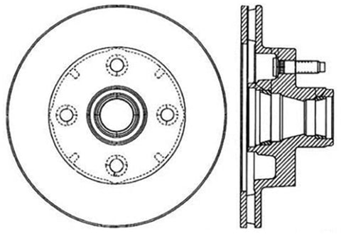 StopTech Drilled Sport Brake Rotor - 128.61008L