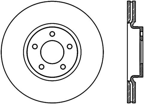 StopTech Power Slot 07-09 Mazdaspeed3 Slotted CRYO Left Front Rotor - 126.45078CSL