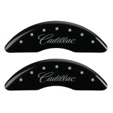 MGP 4 Caliper Covers Engraved Front Cadillac Engraved Rear XTS Black finish silver ch - 35008SXTSBK