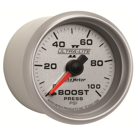 Autometer Ultra-Lite II 52mm 0-100 PSI Mechanical Boost Gauge - 4906