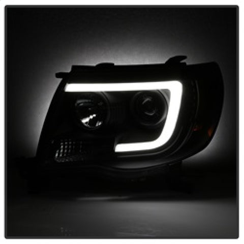 Spyder Toyota Tacoma 05-11 Projector Headlights - Light Bar DRL - Black PRO-YD-TT05V2-LB-BK - 5084514