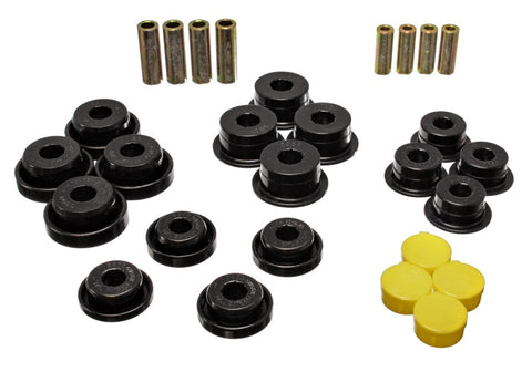 Energy Suspension 97-06 Jeep Wrangler TJ/YJ Black Front Control Arm Bushings (Must reuse OEM Outer S - 2.3106G