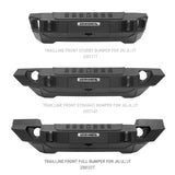 Go Rhino 07-20 Jeep Wrangler JL/JLU/JK/JKU/Gladiator JT Trailline Front Full Width Bumper - 230121T