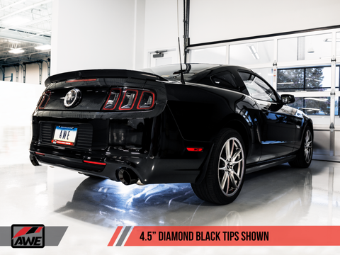 AWE Tuning S197 Mustang GT Axle-back Exhaust - Track Edition (Diamond Black Tips) - 3020-33044