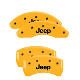 MGP 4 Caliper Covers Engraved Front & Rear Jeep Yellow Finish Black Char 2004 Jeep Grand Cherokee - 42005SJEPYL