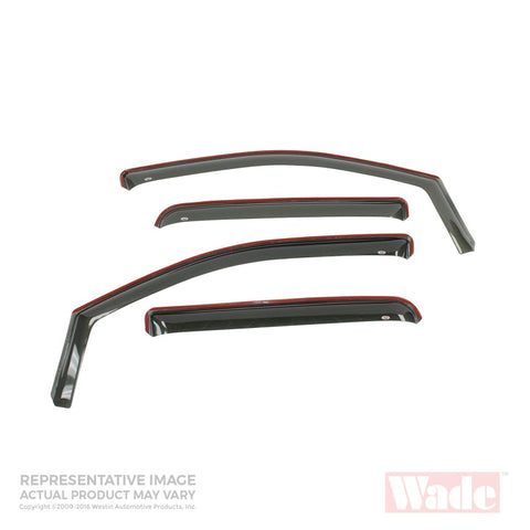 Westin 2007-2018 Toyota Tundra Double Cab Wade In-Channel Wind Deflector 4pc - Smoke - 72-88413