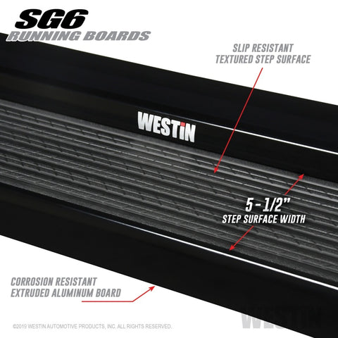 Westin SG6 Black Aluminum Running Boards 89.50 in - 27-64745