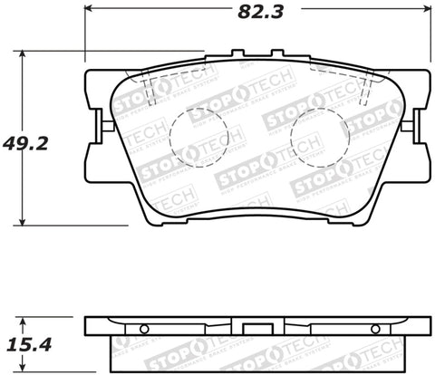 StopTech Street Brake Pads - Rear - 308.16320