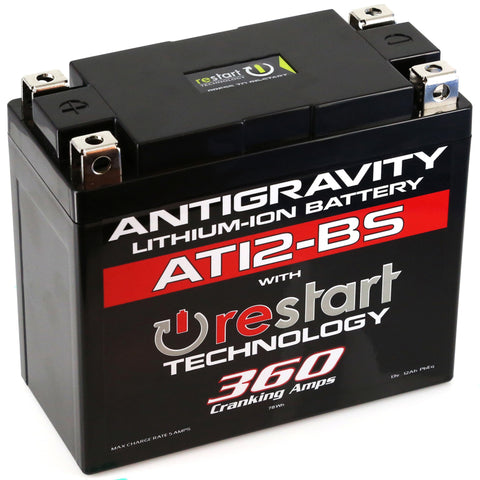 Antigravity YT12-BS Lithium Battery w/Re-Start - AG-AT12BS-RS
