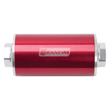 Russell Performance Profilter Fuel Filter 6in Long 60 Micron -10AN Inlet -10AN Outlet - Red - 649261