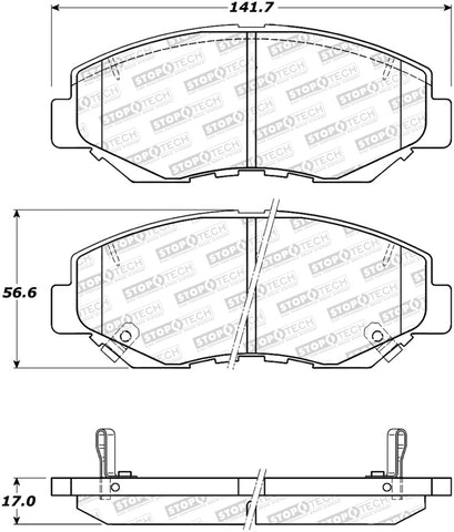 StopTech Street Brake Pads - 308.09141