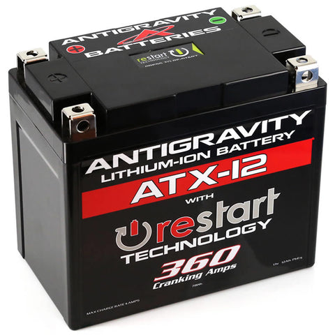 Antigravity YTX12 Lithium Battery w/Re-Start - AG-ATX12-RS