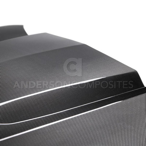 Anderson Composites 2016+ Type-AZ Camaro Double Sided Fiber Hood - AC-HD16CHCAM-AZ-DS